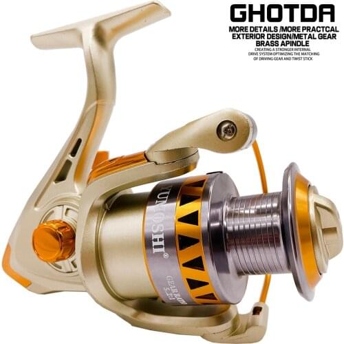 Spinning Fishing Reel High Speed 5.2:1 8KG Max Drag Fish Reels Trolling Surf Metal Spool Moulinet Peche