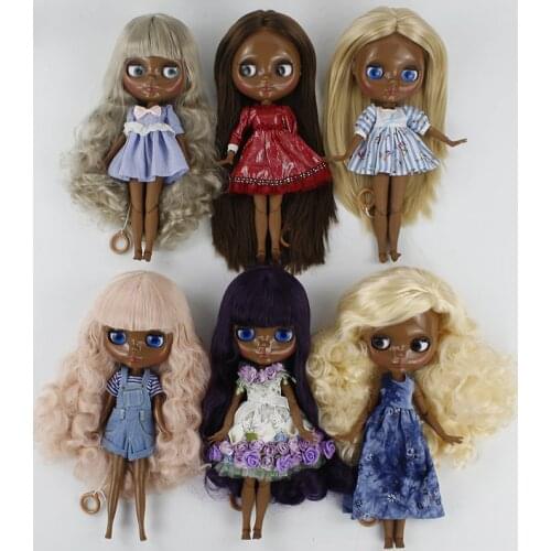 Super black skin Nude blyth dolls 2018