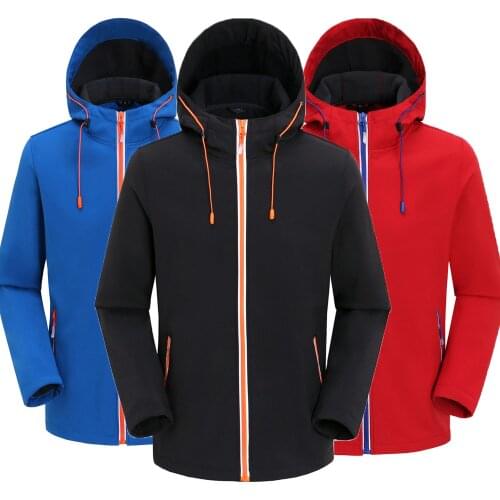 Outdoor Mens And Womens Clothing Wind-Resistant Fleece Soft Case Clothing Composite Thermal Wear Raincoat