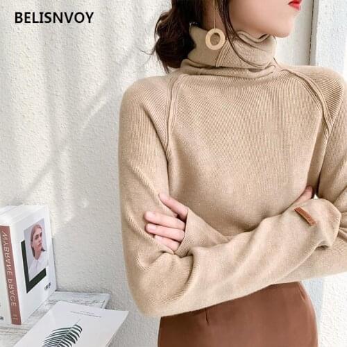 Spring Turtleneck Japanese Sweet Princess Women Sweater Elegant Slim Female Knitted Pullovers Casual Stretched Sweater Jumpers