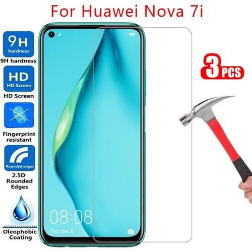 Protective tempered glass for huawei nova 7i screen protector on nova7i 7 i i7 film huawey huwei hawei huawi huawe huawai honor