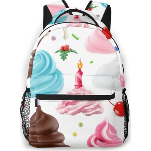Women Backpack with Multiple Using Women Backpacks Cute Cupcakes Female School Bag Girls Travel Bag