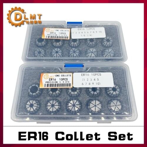 1Set ER16 1-10MM 1/4 1/8 Spring Collet Chuck High Precision ER Collet Set 0.015 0.008mmFor CNC Engraving Machine Lathe Mill Tool