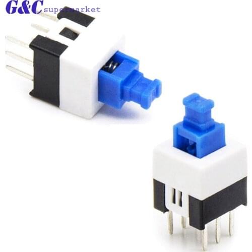 10PCS/Lot 7X7mm 7*7mm Self Locking Push Tactile Power Micro Switch Kit 6 Pin Button Switches diy electronics