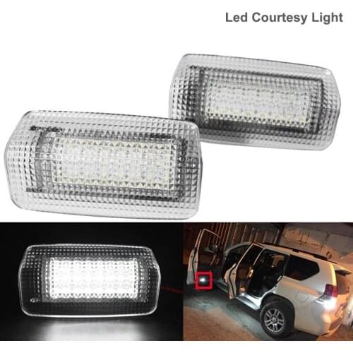 2Pcs for Toyota Land Cruiser 200 Series 150 Series Prado MK4 J150 Lexus ES240 IS250 LED Courtesy Door Light Bulb White