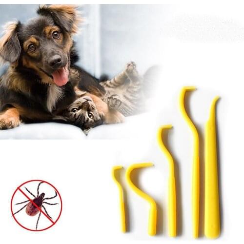 2pcs Pet Flea Removal Tool Tick Remover Tweezer Cat Dog Cleaning Tick Picker Twist Hook Grooming Comb Pet Supplies