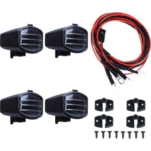 4 Led White Light with Lampshade for 1/10 Traxxas Hsp Rc Crawler Accessory Rc Car Parts