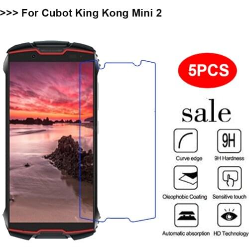 5PCS Tempered Glass For Cubot King Kong Mini 2 Screen Protector Smartphone Film For Cristal King Kong Mini 2 Pelicula De Vidro
