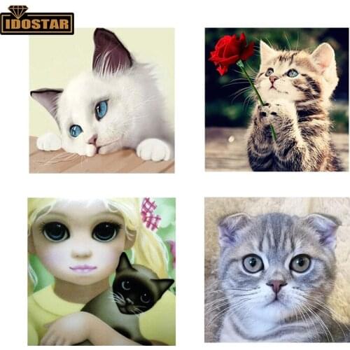 5D Diy Diamond Painting Girl hugging cat Cross Stitch Rhinestone Diamond Embroidery Patchwork Mosaic Kit art wall Decor Giftc