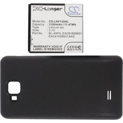 Cameron Sino 3100mAh battery for LG F120 F120K F120L BL-49PH EAC61858601 EAC61858601 AAC Mobile, SmartPhone Battery