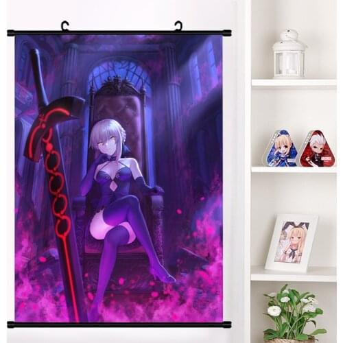 Anime Game Fate/stay night Arturia Pendragon Saber Alter Wall Scroll Mural Poster Wall Hanging Poster Home Decor Collection