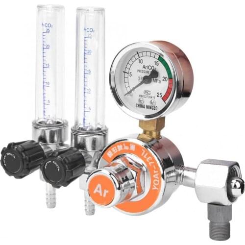 Argon Pressure Regulator Zinc Alloy Double Tube Female Thread G5/8in Welding Equipment