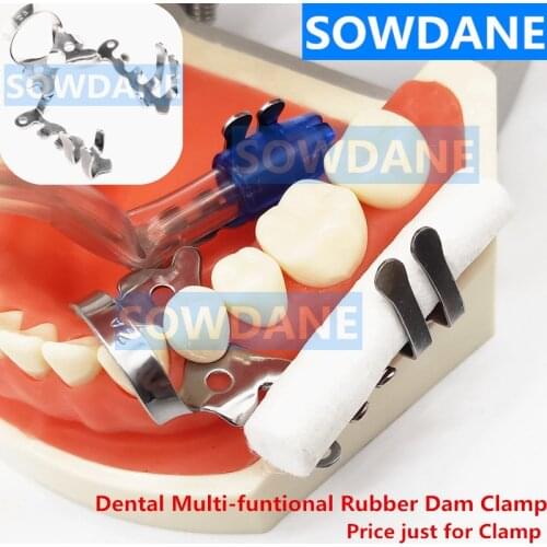 1 Piece New Type Dental Multi-Functional Rubber Dam Clamp Dental Special Clip Stainless Steel Dentist Ortho Materials