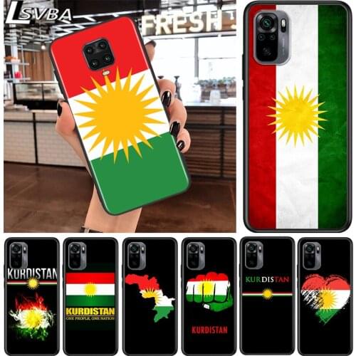 Kurdistan Flag for Xiaomi Redmi Note 10 10S 9 9T 9S 9Pro Max 8T 8Pro 8 7 6 5 Pro 5A 4X 4 Soft Black Phone Case