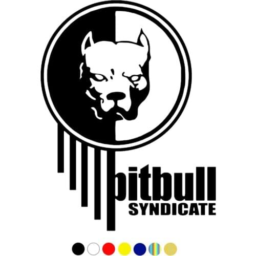 CS-517# Pit bull sticker funny car sticker and decal silver/black vinyl auto car stickers waterproof decal on truck bumper