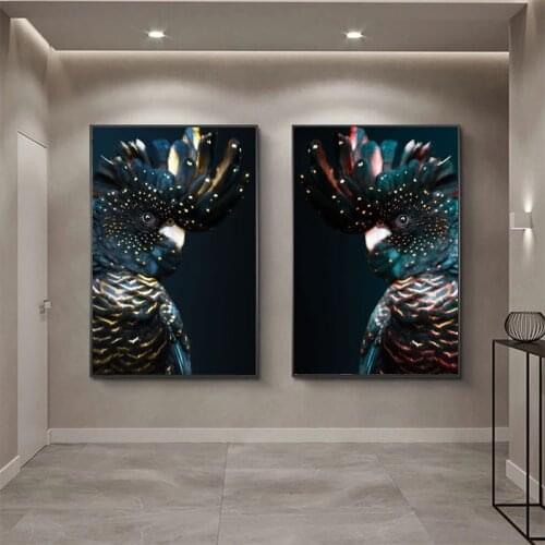 Colored Canvas Print Painting Modern Wall Art Hummingbird Posters Birds and Flowers Pictures for Living Room Home Artwork Decor