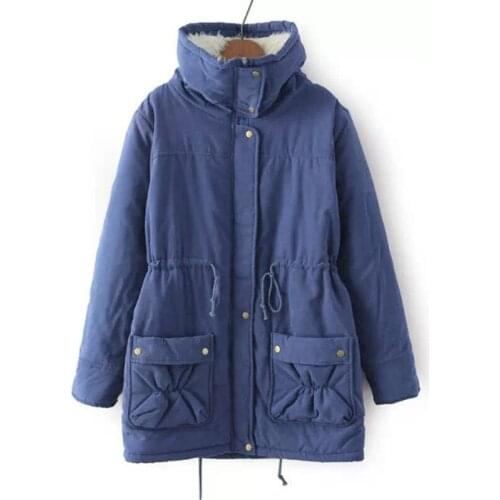 Danjeaner Autumn Winter Warm Long Jacket Women Fashion Fur Collar Coats Slim Adjustable Waist Jackets for Lady Casual Down Parka