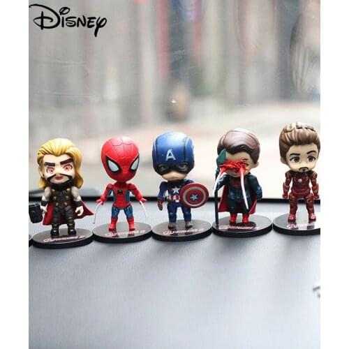 Disney Marvel Beauty Team Iron Man Spider-Man Car Interior Decoration Ornaments Air Outlet Perfume Doll Male
