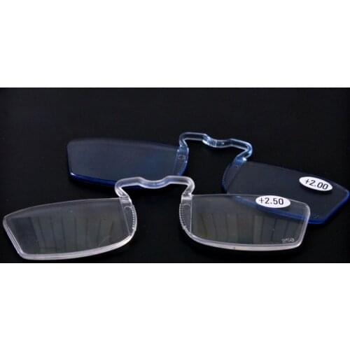 Men Reading Glasses Mini Clip nose Small Wallet Elderly Mirror 1.0To3.0 R025