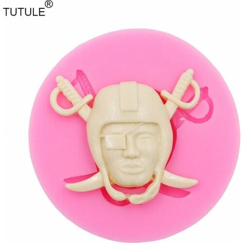 Pirate people fondant cake silicone mold handmade craft chocolate biscuit mold cake dessert decoration mold DIY kitchen baking g