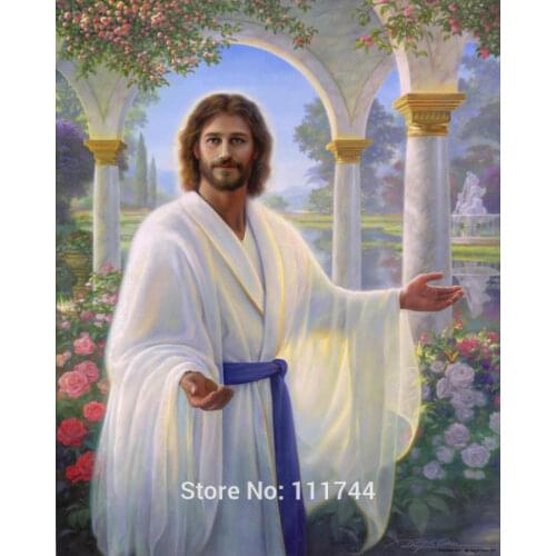 Paintings of jesus christ Abide With Me Portrait art Canvas painting High quality hand painted