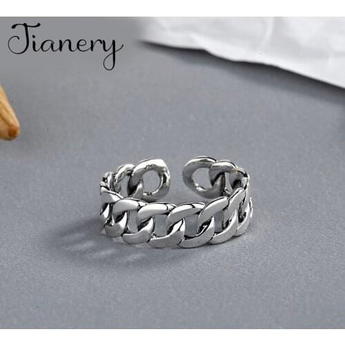 Luxury Brand Hollow Chains Rings For Women Wedding Statement Jewelry Valentines Gifts Lover Finger Ring 2021