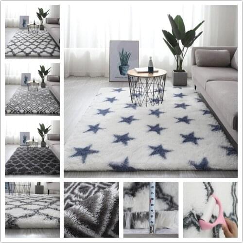 Tie Dyeing Carpets For Living Room Home Soft Fluffy Rug Modern Shaggy Bedroom Carpet Sofa Coffee Table Plush Rug Kids Floor Mat