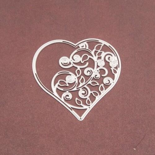 Heart Metal Cutting Dies Stencils Lace Leaf Decoration for DIY Scrapbooking Photo Album Decorative Embossing DIY Paper Cards