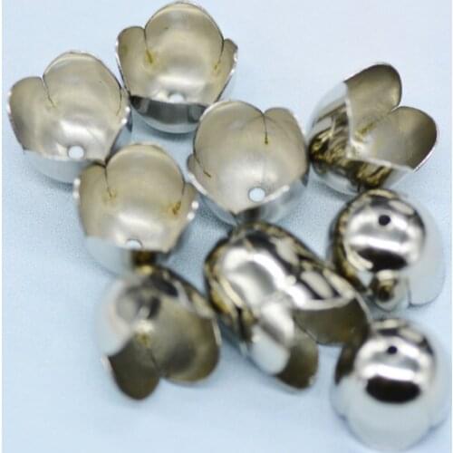 1000pcs 10mm gold plated findings jewelry crimp beads cord tip cord cap end cap