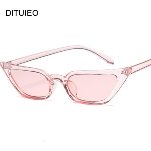 New Cateye Vintage Red Pink Sunglasses Women Brand Designer Retro Points Sun Glasses Female Superstar Lady Cat Eye
