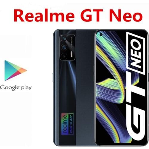 Original Realme GT Neo 5G Mobile Phone 50W Charger 12GB RAM 256GB ROM Fingerprint 64.0MP 6.43" 120HZ Dimensity 1200 Android 11.0