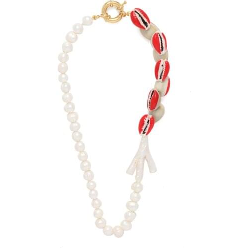 2020 Fashion Women Baroque Pearl Necklace Handmade Luxury Party Wedding Accessories Ladies High Jewelry Short Necklace Colares