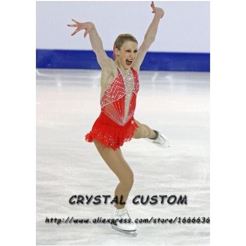 Girls Figure Ice Skating Dresses Graceful New Brand Figure Skating Dress Children DR4035