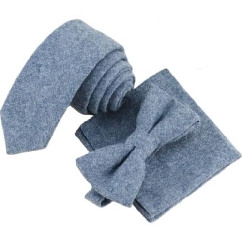 Han edition of gray cotton business narrow tie bow tie face cloth/Very upscale gentleman/Suitable for men