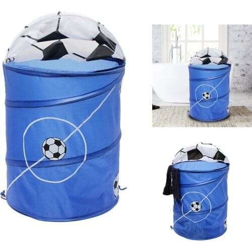 Foldable Pop up Football Washing Clothes Laundry Bag Hamper Basket Storage Bag
