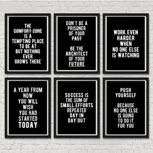Modern Wall Art Motivational Posters Prints for Office Decor Entrepreneur Inspirational Canvas Painting Wall Pictures Home Decor