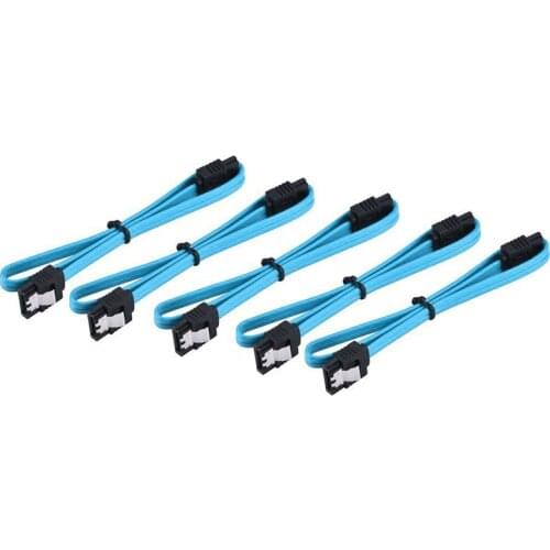 In Stock 5pcs/Bag 18-Inch straight-through connector SATA 3.0 III High Speed 6.0 Gbps Data Cable with Locking Latch