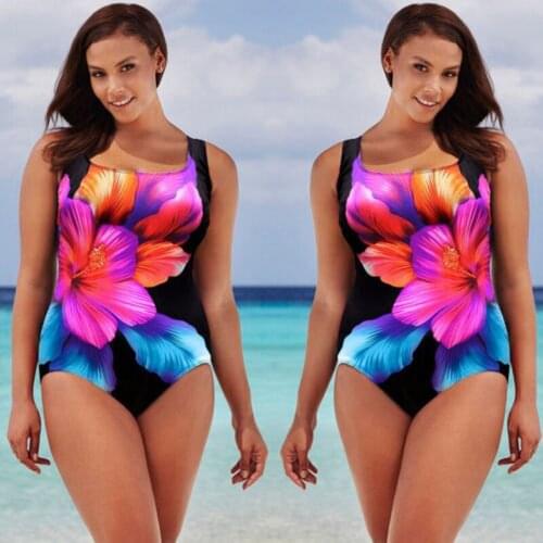 Summer Womens Bikini Bodysuit Suit Fashion Crew Neck Sleeveless Tie-dye Print Bodysuit Bikini 2020 Hot Sale