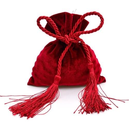 10pcs High-grade Velvet Bags 10x14cm Packaging Drawstring Gift Bag for Perfume Oil Candy Jewelry Bags Christmas Supplies