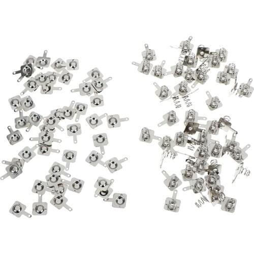 100pcs/50pairs Battery Battery Shrapnel AA Or AAA Battery Spring 7 No. Positive And Negative Contact Pieces