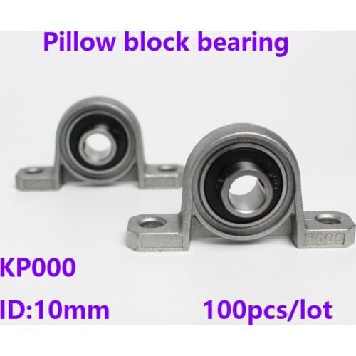 100pcs/lot KP000 10mm zinc alloy bearing pillow block Mounted support pillow block housing Spherical Roller