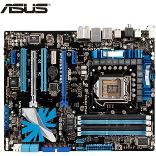 ASUS P7P55D-E Pro Motherboard LGA 1156 DDR3 16GB For Intel P55 P7P55D-E Pro Desktop Mainboard Systemboard PCI-E X16 Used
