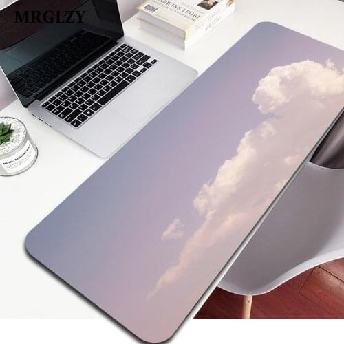 Vime Large Desk Mats Laptop Mouse Mat Kawaii Mouse Pad Cute Romantic Sky Clouds Deskpad Office Gamer Mouse Pad Xxl gaming pc