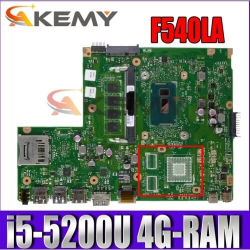For ASUS X540L F540LA X540LA Laptop motherboard X540LJ MAIN BOARD With i5-5200U CPU 4G-RAM 100% Fully Tested