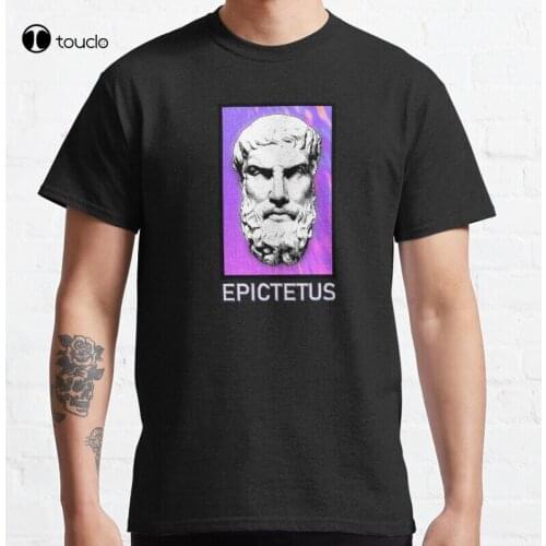 Epictetus Stoic Philosophy Stoic Quotes Hellenism Cynic Vaporwave Aesthetic Roman Greek Classic T-Shirt Cotton Tee Shirt