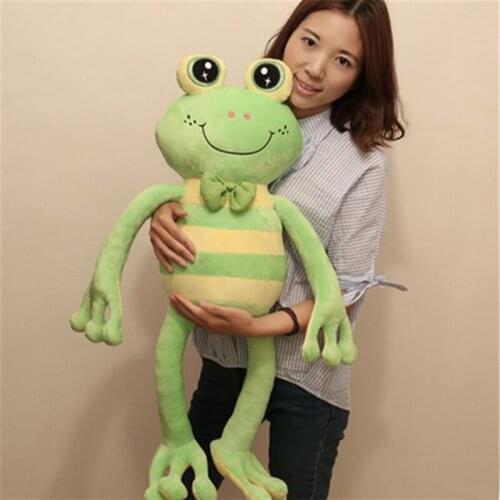 Fancytrader Pop Animals Frog Plush Toys Big Giant Soft Stuffed Cartoon Frogs Doll 80cm Green Pink