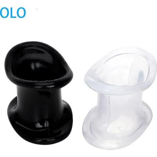 Penis Ring adult Sex Toys For Men Scrotum Stretcher Delay Ejaculation Adult Sex Products Cock Cages Male Chastity Device silica