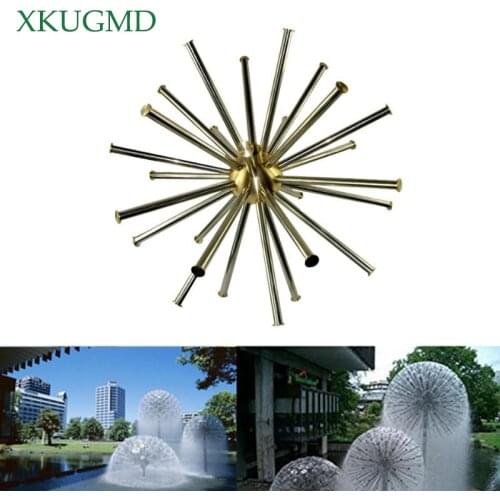 Brass 1" DN25 Hemisphere Dandelion Peacock Tail Crystal Ball Fountain Nozzle Water Feature Spray Pond