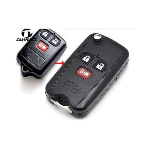 3 Buttons Modified Flip Folding Remote Key Shell For BYD F3 F3R Car Key Blanks Case