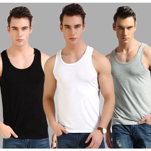 Fashionable Tight-fitting Modal Mens Vest Wholesale Soft and Comfortable Home Wear Vest